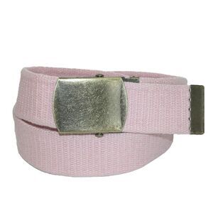 CTM Women's Cotton 1.5 Inch Belt with Vintage Military Buckle